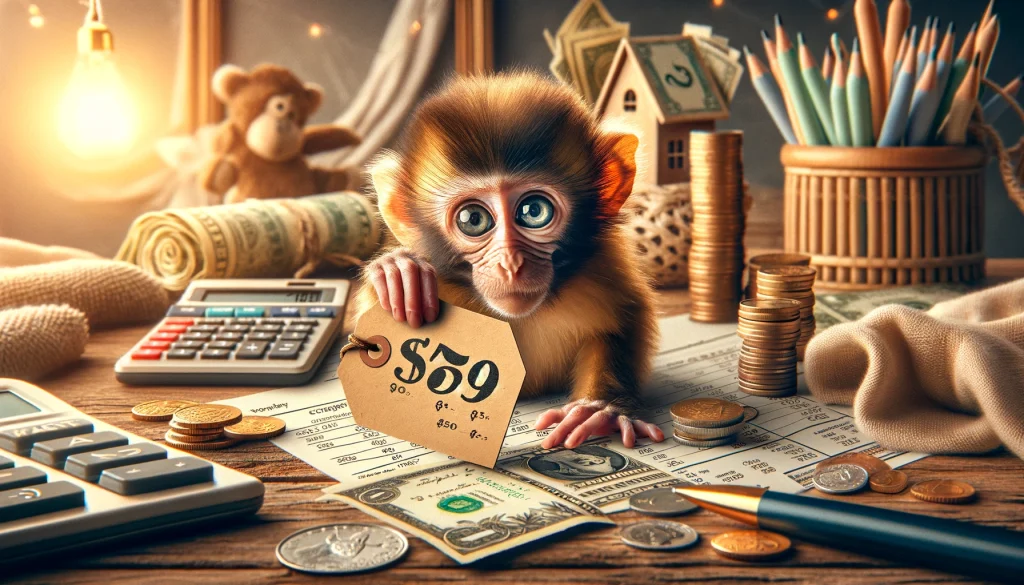 ペットの猿の平均価格はいくら？