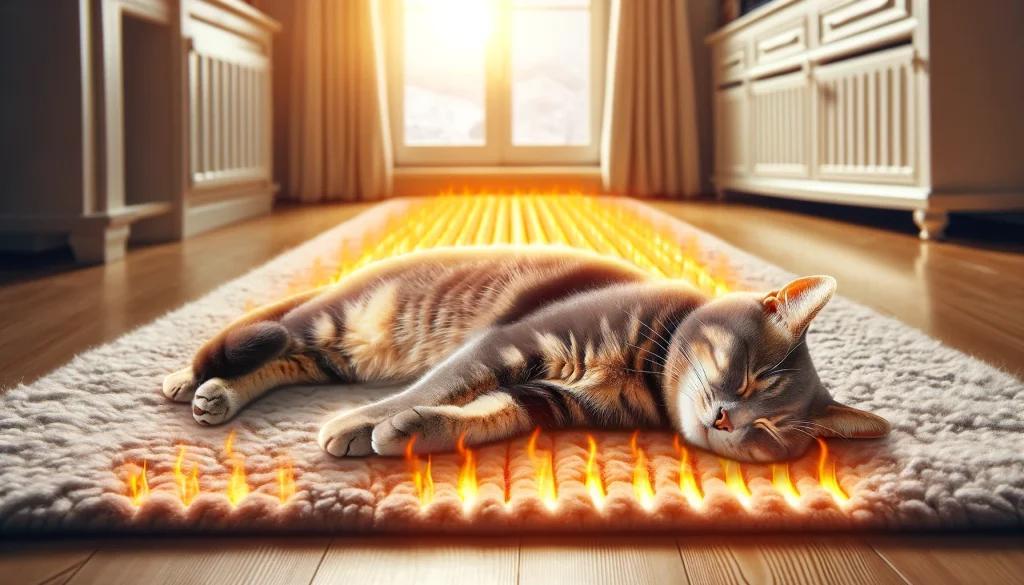 猫はホットカーペットの上で寝ても大丈夫？