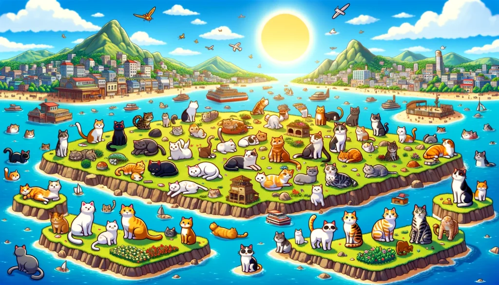 青島には何匹の猫がいる？