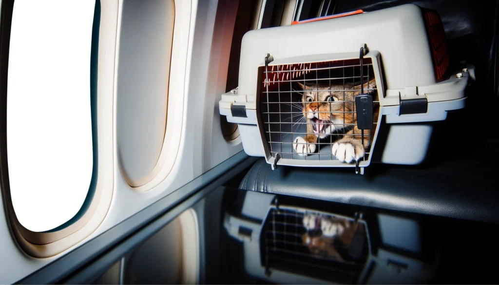 猫は飛行機に乗るとパニックになる？