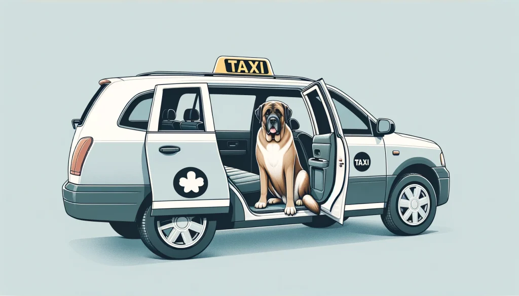 大型犬をタクシーに乗せることはできる？