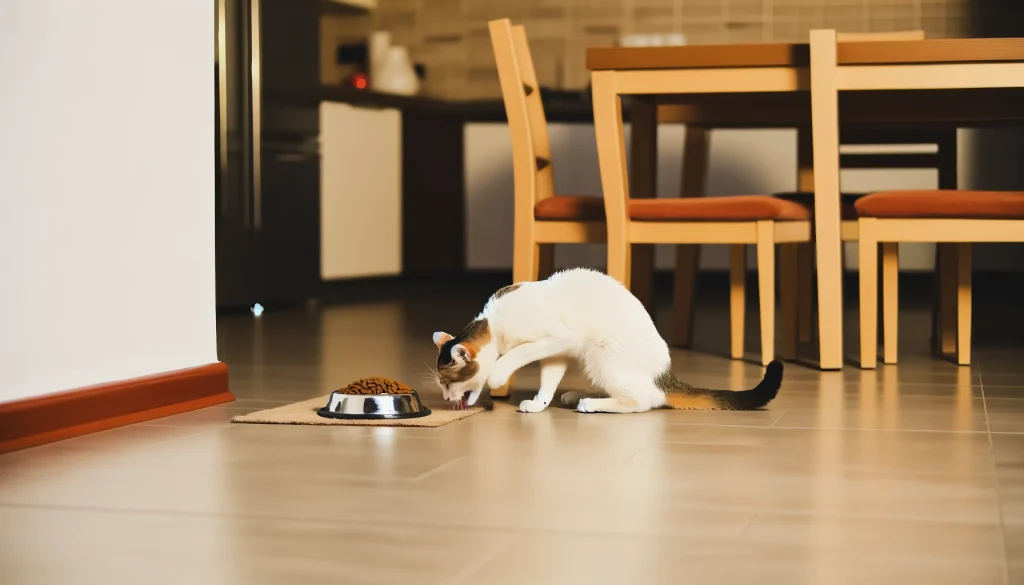 猫がご飯を食べた後に床をかくのはなぜ？