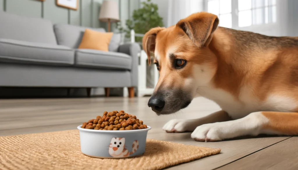 犬がキャットフードしか食べない：原因と対策