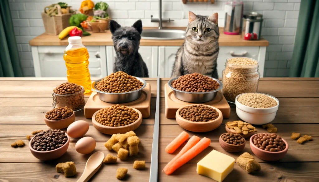栄養バランスを整える：犬用と猫用フードの違い